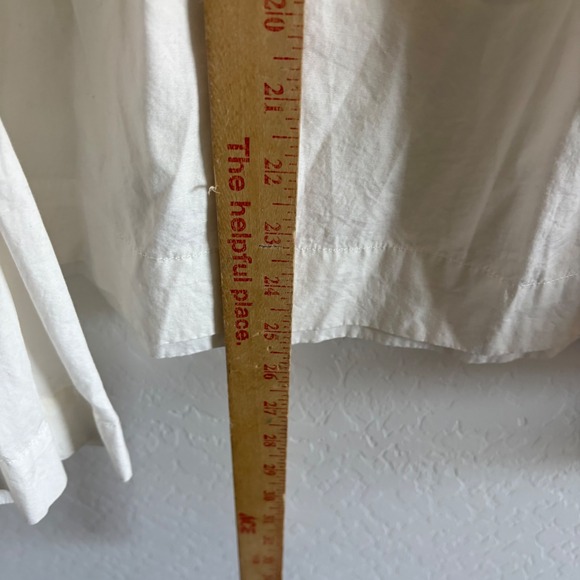 Free People Another Eternity Blouse White Cotton Eyelet Lace Bell Sleeve Large - Picture 5 of 8
